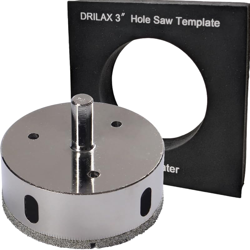 75mm Diamond Hole Saw Ceramic, Porcelain, Tiles, Glass, Marble, Granite, Quartz Diamond Hole Cutter for Tiles 7,5 cm Diamond Drill Bit