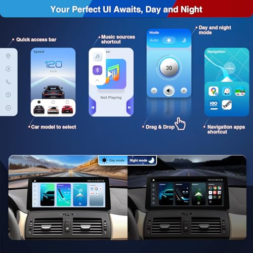 XTRONS Android 14 Car Radio for BMW X3 E83 (2004-2009) with M-Ask System, Qualcomm 680 Octa Core 8+128 Multimedia Player, 12.3 Inch 2K IPS Built-in 4G LTE Car Play Android Car Bluetooth 5.1