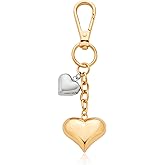 CUFELMU Heart KeyChain for Women Bagchain Gold Silver Fashion Keychains Accessories