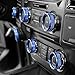 JOIN-WIT 6pcs Inner Air Conditioner & Audio & Trailer & 4WD Switch Knob Ring Button Cover Trim for Ford F150 XLT 2016 2017 (Blue)