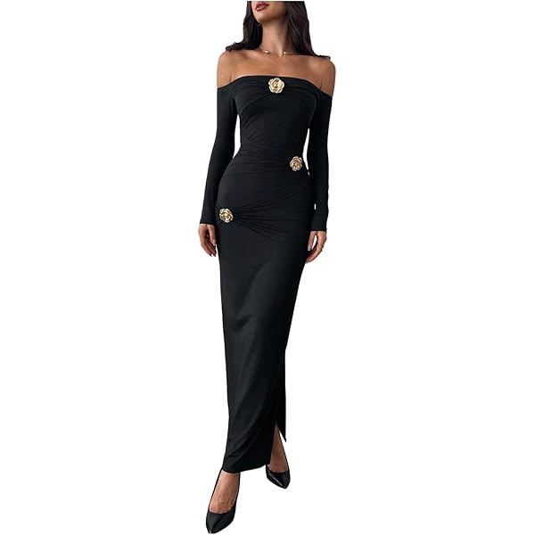 Amazon.com: GKBJRKBA Women's 2025 Sexy Bodycon Dress Backless Long Sleeves  Sexy Elegant Party Dress Black : Clothing, Shoes & Jewelry