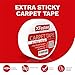 XFasten Super Strong Double Sided Carpet Tape Extra Sticky, 2-inch by 30-Yard, Heavy Duty Double Sides Area Rug to Carpet Gripper Tape, Ideal for Homes with High Foot Traffic and Large Pets