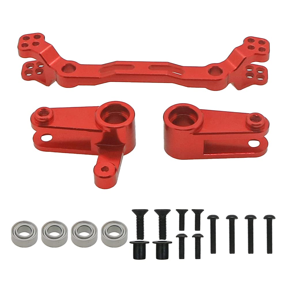 RCAWD Alloy Steering saver complete set for 1/10 ARRMA 3s&Mega Vorteks Senton Granite Big Rock Typhon hopups upgrades parts (Red)