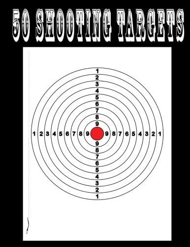 50 Shooting Targets 8.5" x 11" - Silhouette, Target or Bullseye: Great for all Firearms, Rifles, Pistols, AirSoft, BB, Archery & Pellet Guns