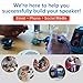 DIY Kit - Portable Speaker & Guitar Amplifier (Red Cord & Mason Jar included) | Beginners soldering project for kids, teens, adults | Learn about electronics, engineering, STEM education, robotics