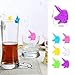 Wine Glass Markers Set of 12 Silicone Drinking Glass Charms Washable Flamingo and Unicorn Pattern