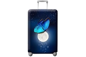 MosaiRudo Thicker Luggage Cover Elastic Suitcase Cover Protector Fits 18-32 Inch Suitcase Travel Accessories (TKM0071, L)