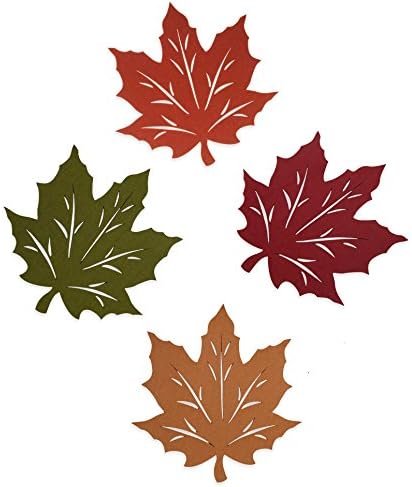 18" L Felt Leaf Placemat in 4 Assoted colors Placemat + Freebies (Costers)