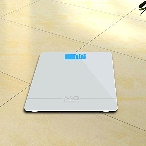WQ Bathroom Scale Digital Body Weight Scale with Tempered Glass Balance Platform and Easy-to-Read Backlit,400-Pounds Scales