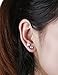 Besteel 20 Pairs Stainless Steel Black Stud Earrings for Men Women Cool CZ Earring Set Ear Jewelry 3-6mm (F:6 Pairs Round)