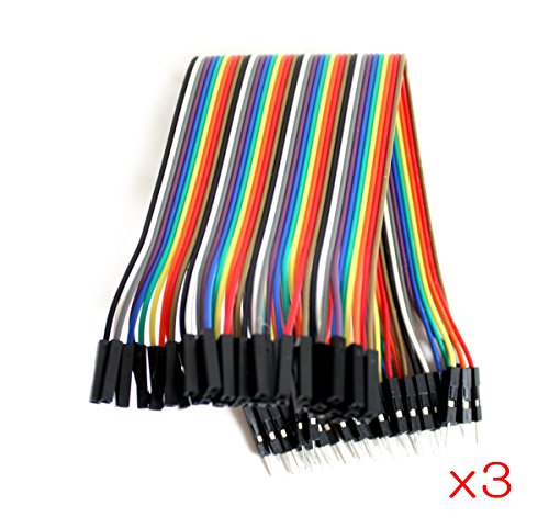 Frentaly&reg; 3X Multicolored 40pin Male to Female Breadboard Jumper Wires Ribbon Cables Kit
