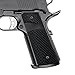 Cool Hand 1911 Slim G10 Grips, Full Size(Government/Commander), Magwell Cut, Big Scoop mag. Release, 3/16 Thin, Ambi Safety Cut, OPS Texture, These Grips Only Work with Short Bushings, Black