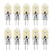 Dayker 2W G4 LED Bi Pin Bulb Jc Type G4 Base Lightbulb AC/DC 12V Warm White for Under Counter Lighting, Puck Lighting, Ceiling Lighting(10 Pack)