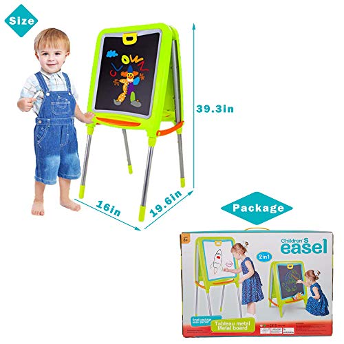 COLOR TREE Kids Easels Art Tables, 3 in 1 Standing Toddler Art Easel