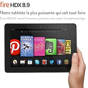 Fire HDX 8.9, écran HDX 8,9" (22,6 cm), Wi-Fi et 4G, 64 Go