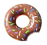 Cooluli Gigantic Chocolate Donut Pool Float - Fun for All Ages, 51-Inches