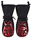 ANDORRA Kids Premium Weather-proof Thinsulate Snow Mittens, Ladybird Print,XS,Black/Ladybird
