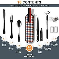 Portable Travel Utensils Set, Travel Camping