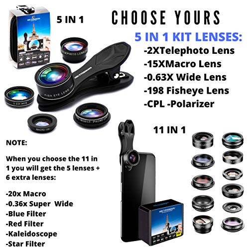 SHUTTERMOON Upgraded Phone Camera Lens Kit for iPhone 13/12/11/X/8/7