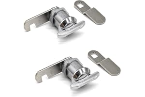 NIANNIAN 2Pcs Thumb Operated Cam Lock 1-1/8" Non-Locking Compartment Lock for RV Compartment Door, Camper, Vehicles, Storage Replacement Cam Lock