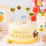 Unique Vibrant Rainbow Border Number 6 Birthday Candle 7x12cm view 4