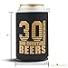 Happy 30th Birthday Decorations for Him and Her Can Cooler 12 Pack - Dirty 30 Birthday Decorations for Her and Him, Insulated Thermocoolers - Black & Gold (Original) (Original, Regular)