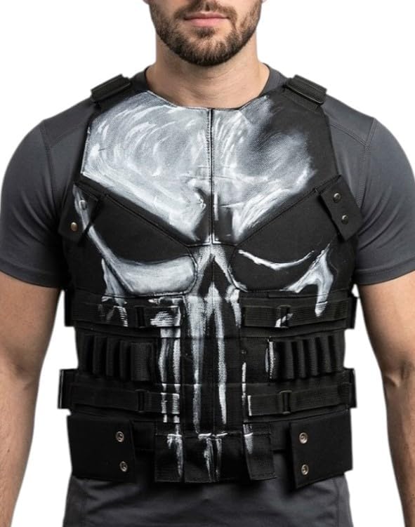 Amazon.com: The Jasperz Superhero Costume - Blue Leather Vest,XXS