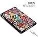 iPad Mini 4 Case, Hocase PU Leather Smart Case w/Unique Pattern Design, Auto Sleep/Wake Feature, Microfiber Lining Hard Back Cover for iPad Model A1538/A1550 (2015) - Mandala Flowers