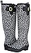 Joules Women's Wellyprint Rain Shoe, Black Spot White, 8 M US