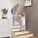 Cumbor 37.8. Auto Close Safety Baby Gate, Extra Tall Durable Dog Gate with Door, Easy Walk-Thru Child Gate for The House, Stairs, Doorways & Hallways. Includes 4 Wall Cups & (2) 2.75- Inch Extension