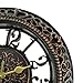 Foxtop Black Wall Clock, 12 Inch Easy Reading Mute Silent Retro Wall Clock with Hollow Design Standard Quartz Movement, Battery Operated