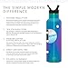 Simple Modern Water Bottle with Narrow Mouth Straw Lid Metal Thermos Vacuum Insulated Stainless Steel l Reusable Leak Proof BPA-Free Flask | Ascent Collection | 20oz, Prism