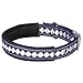 Blueberry Pet Reflective Jacquard Dog Collar with Neoprene Padding & Metal Buckle | Soft & Adjustable Safety Collar - Purple Grey, Neck 17-20.5