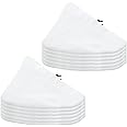 FengWu 12 PCS Replacement Triangle Steam Mop Pads Reusable Washable Microfiber Steamer Cleaning Pads Compatible for Steamboy X5 H2O H20 S302 S001
