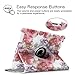 Fintie iPad 2/3/4 Case - 360 Degree Rotating Stand Smart Case Cover for Apple iPad with Retina Display (iPad 4th Generation), The New iPad 3 & iPad 2 (Automatic Wake/Sleep Feature) - Floral Purple