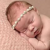 DZT1968® Baby Girl Narrow Headband Head Wrap Hair Band Headwear With Pearl Rhinestone Flower