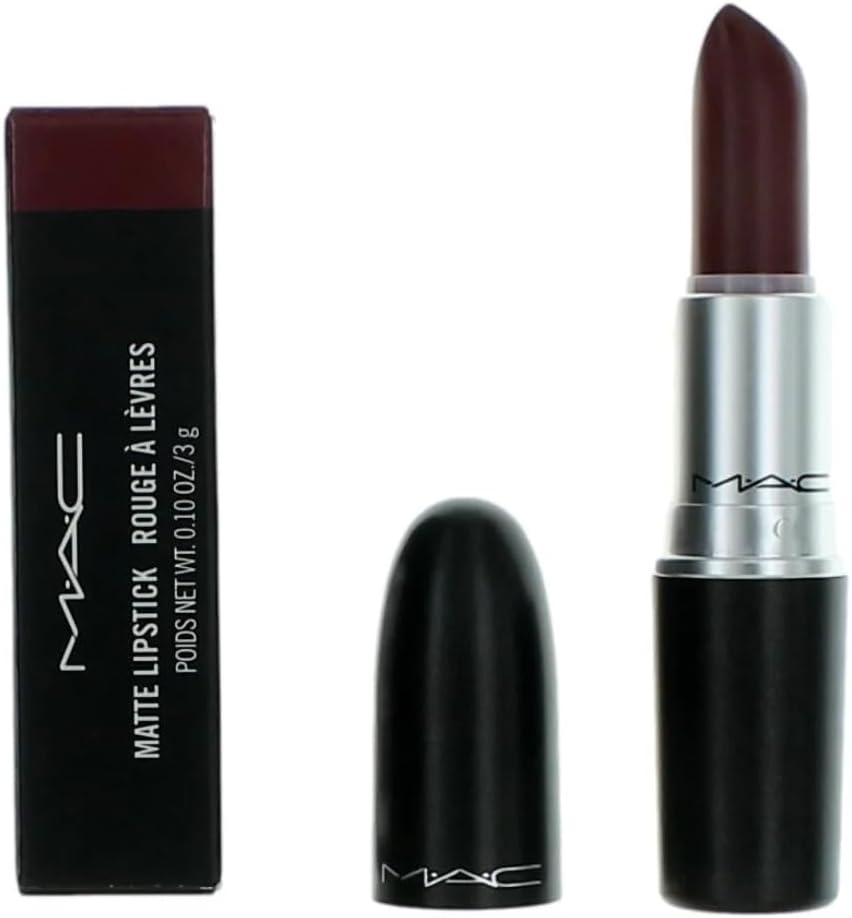MAC Matte Creamy Lipstick Intense Red-B Burgundy 3g Unisex