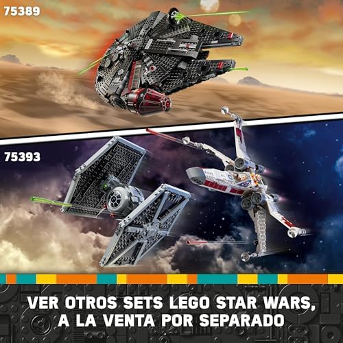 Star Wars Caza Estelar del Jedi Bob, Maqueta de Nave, Juguete de Construcción para Colección, Minifiguras de Personajes, Regalo de Cumpleaños para Niños, Niñas y Fans de 8 Años o Más 75388