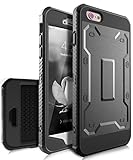 iPhone 6 Plus Case,KAKA iPhone 6s Plus Case with Built in Screen Protector,[Slim Fit]Ultra Heavy Duty Case High Impact Resistant Hybrid Full Body Protective Case for iPhone 6 Plus/6s Plus,Black