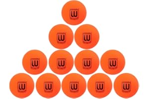 Winnwell Street Hockey Balls for Indoor & Outdoor - Made for for Field, Road & Street Hockey Games- 65mm & 50 Gram Weight (12