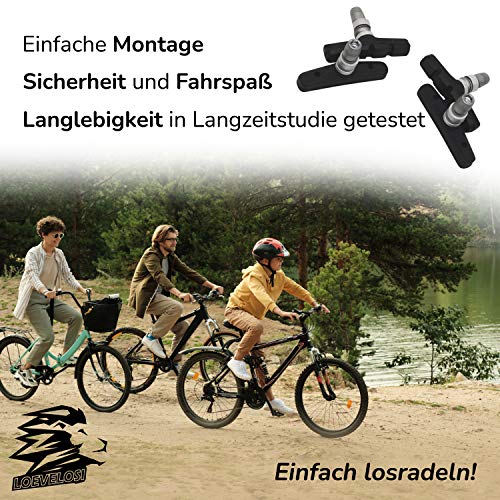 ALHONGA V-brake remvoeringen 2 paar remvoeringen set fiets remschoenen voor V-remmen U-rem en cantilever 4 stuks… - Image 8