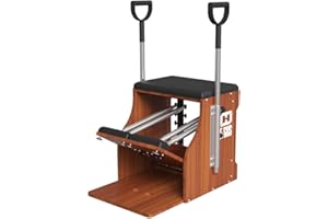 FAGUS H Pilates Chair, Split-Pedal Stability Combo Chair with Handles, Yoga Fitness Trainer, Pilates Reformer Machine, Pilates Equipment Perfect for Home Use & Gym Workout