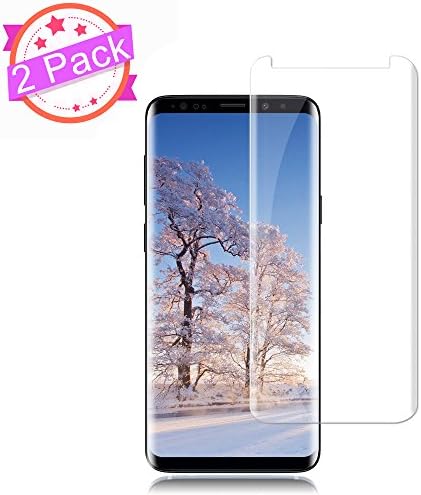 [2 Pack]Galaxy S9 Screen Protector [9H Hardness][Anti-Scratch][Anti-fingerprint][Anti-Bubble][3D Curved][High Definition] [Ultra Clear] Tempered StinkLight Glass Screen Protector for Samsung Galaxy S9