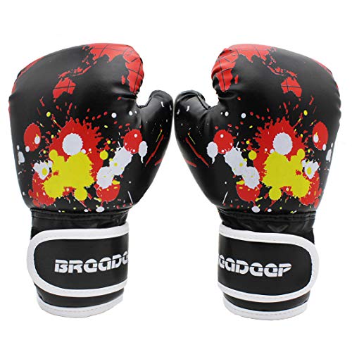 BREADEEP Kids Boxing Gloves, PU Sparring Gloves for Kids Punching Bag Training, Fit 3-10 YR