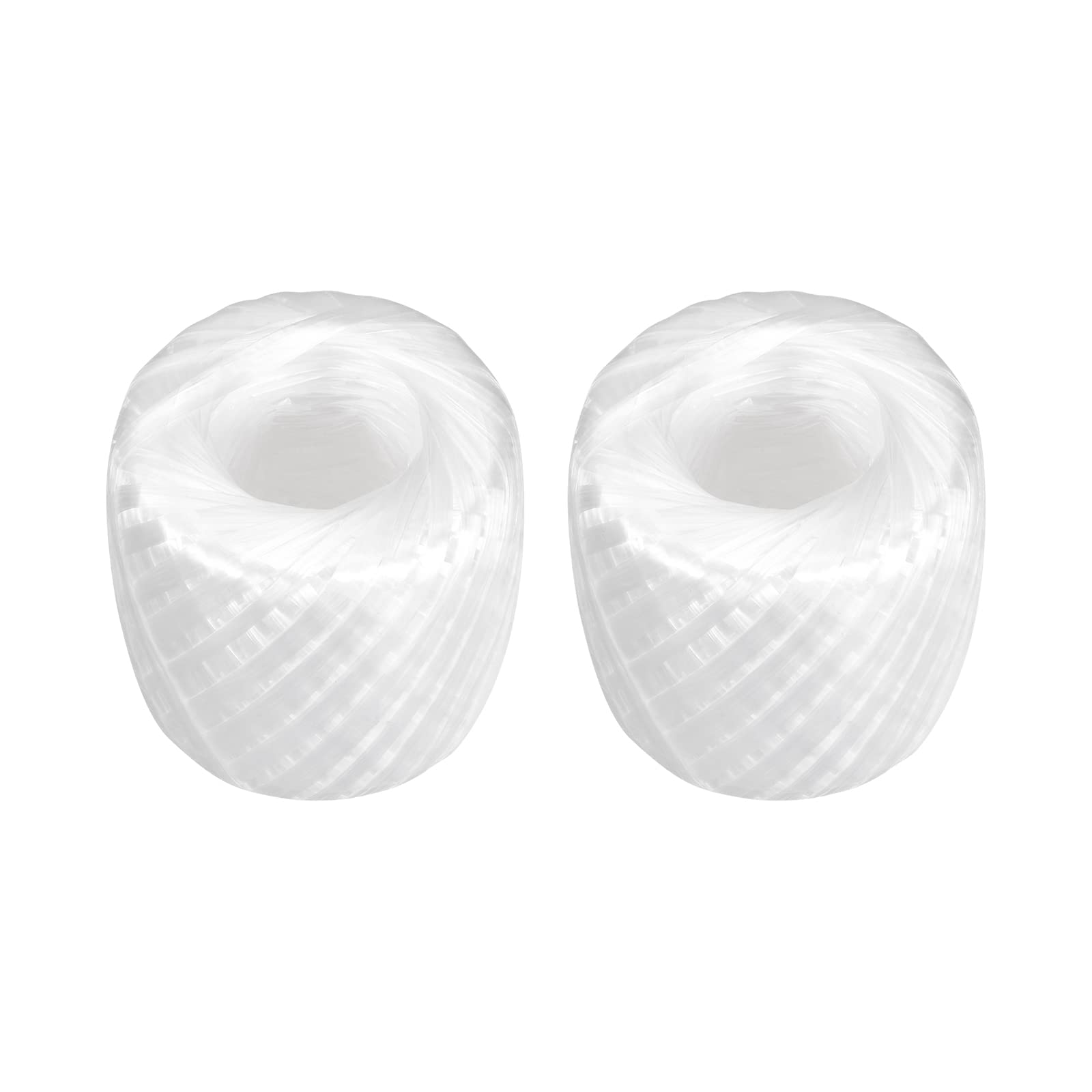 Rebower Polyester Nylon Rope [for Household Bundled Packing DIY]-200m/656ft / 2Roll Plastic,White