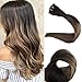 Full Shine 10 Pcs Balayage Clip In Hair Extensions Remy Human Hair Clip On Hair Double Wefted Brazilian Remy Hair Extensions 12-24 Inch Hair Clip Ins