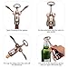 OBALY Wing Corkscrew Wine Opener Set of 3 Pcs Wine Corkscrew Opener/Corkscrews Wine Openers with Foil Cutter and Wine Stopper (black)…