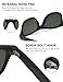 LUENX Mens Polarized Sunglasses for Womens UV 400 Protection Grey Green Lens Matte Black Frame 54MM