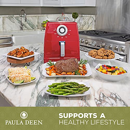 Paula Deen 8.5QT (1700 Watt) Large Air Fryer, Rapid Air Circulation System, Square Single Basket