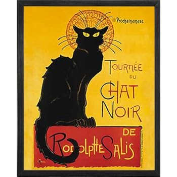 Amazoncom Buyartforless Work Framed Chat Noir 20x16 Art